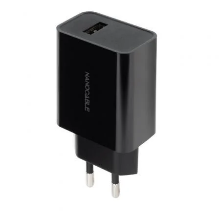 Nanocable Cargador USB 5V/2.1A Negro Nanocable Cargador USB 5V/2.1A Negro
